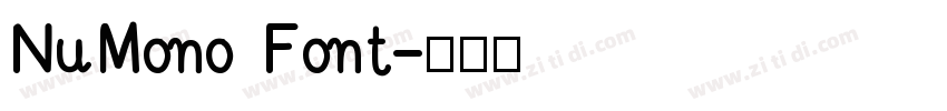 NuMono Font字体转换